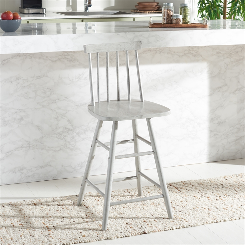 Safavieh May Wood Counter Stool  in Gray