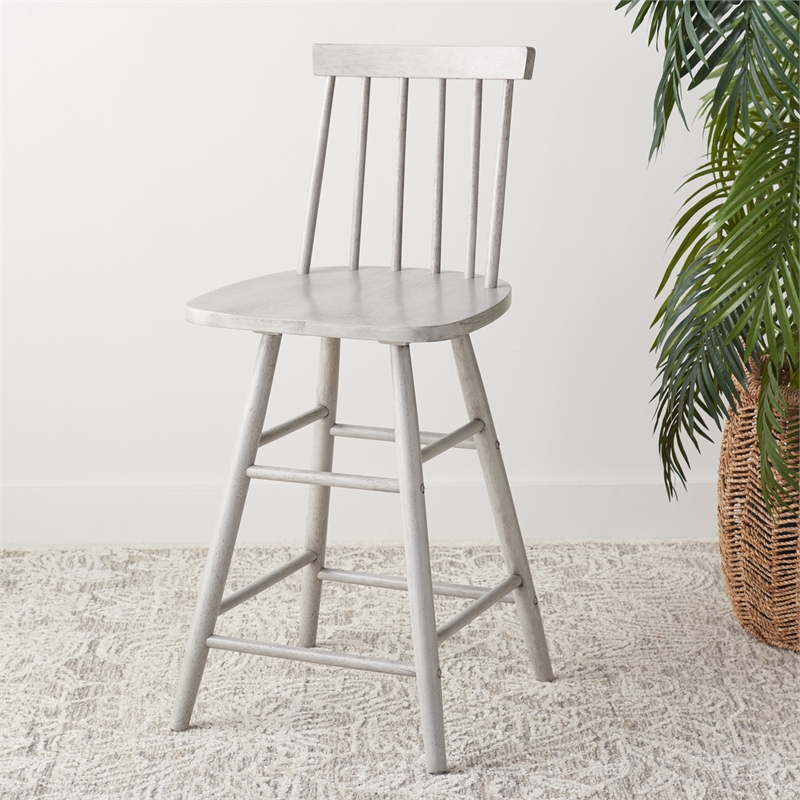 Safavieh May Wood Counter Stool  in Gray