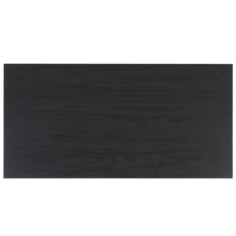 Safavieh Ceu Wood and Metal 2 Door Coffee Table in Black / Gold