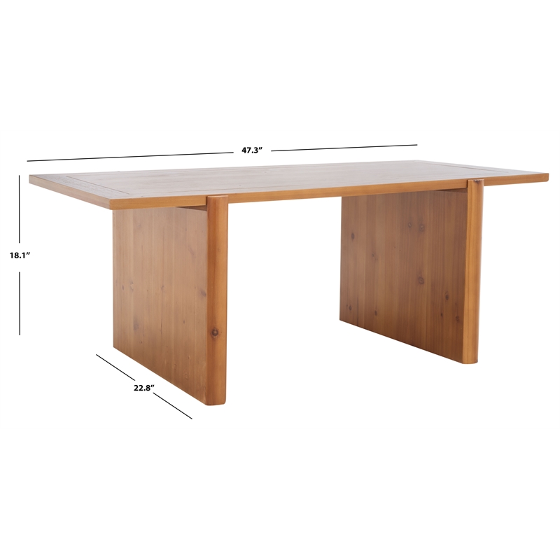 Safavieh Truman Wood Rectangle Coffee Table in Brown