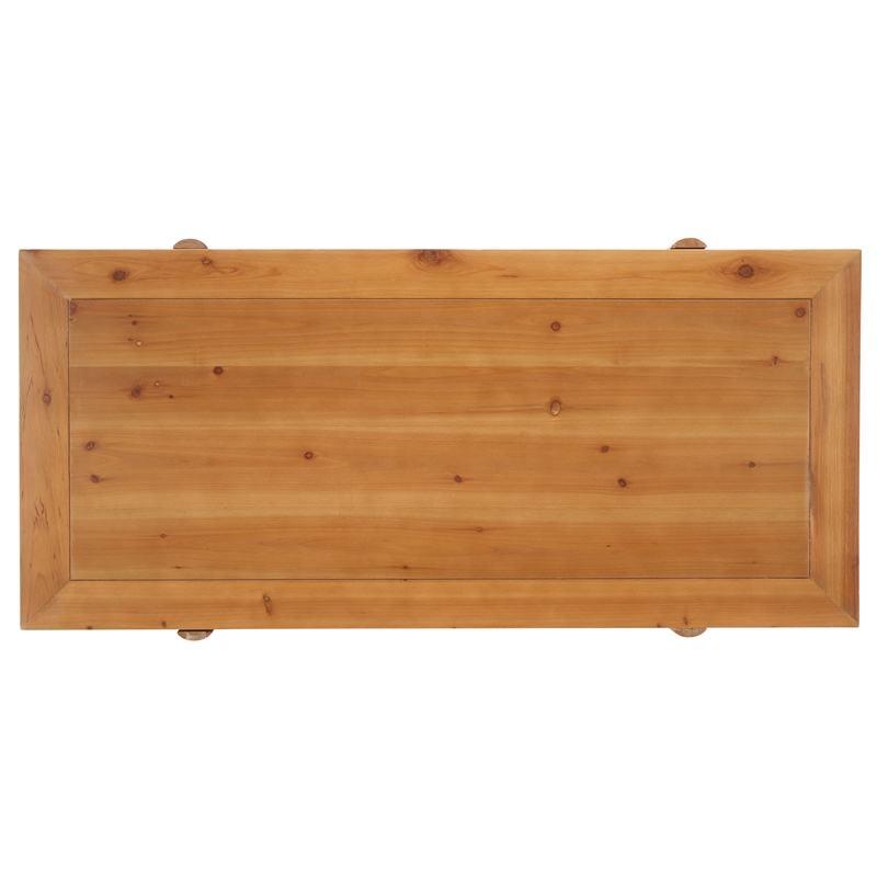 Safavieh Truman Wood Rectangle Coffee Table in Brown
