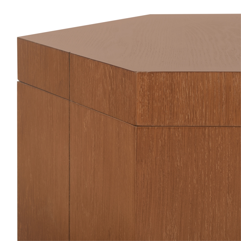 Safavieh Rafaela Hexagon Coffee Table Wood in Natural / Brown