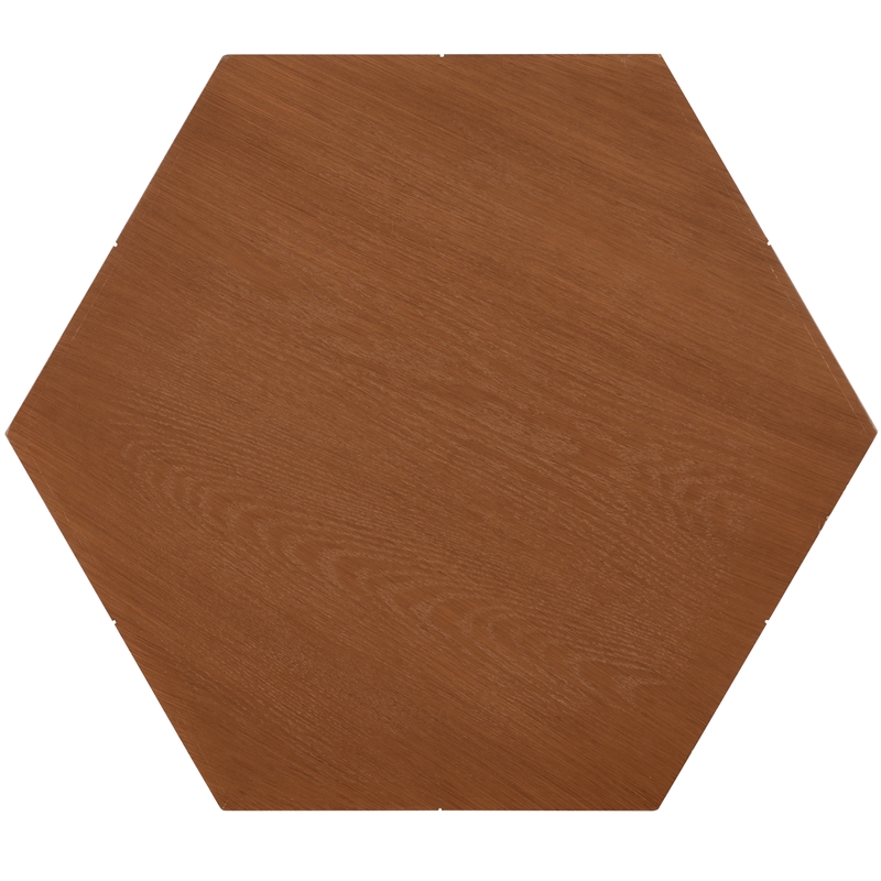 Safavieh Rafaela Hexagon Coffee Table Wood in Natural / Brown