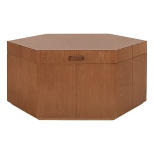 Safavieh Rafaela Hexagon Coffee Table Wood in Natural / Brown