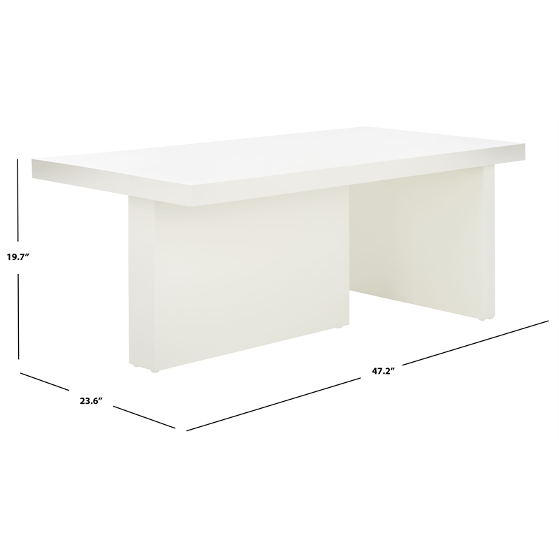 Safavieh Assana Pine Wood Coffee Table in Ivory