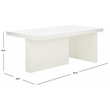 Safavieh Assana Pine Wood Coffee Table in Ivory