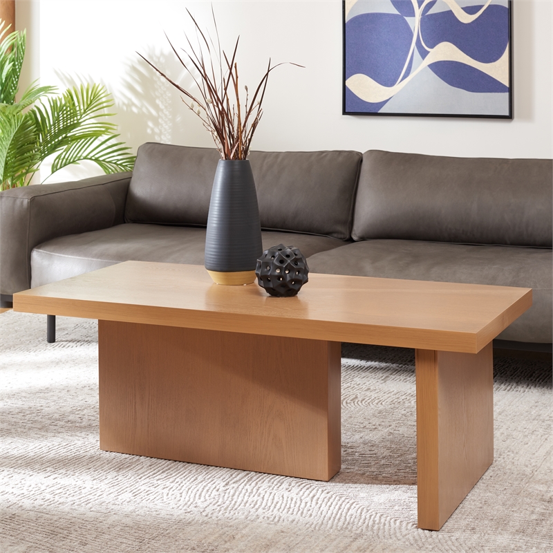 Safavieh Assana pine Wood Coffee Table in Sand