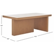 Safavieh Assana pine Wood Coffee Table in Sand