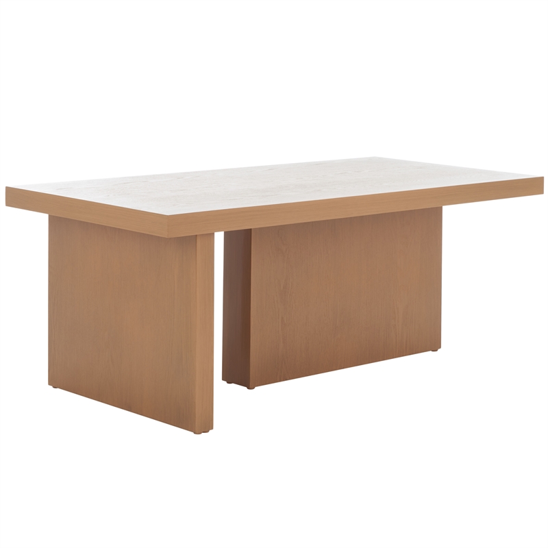 Safavieh Assana pine Wood Coffee Table in Sand