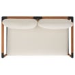 Safavieh Tommy Metal and Wood Patio Sofa in Black / White
