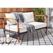 Safavieh Tommy Metal and Wood Patio Sofa in Black / White