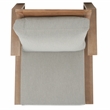 Safavieh Lanai Wood and Fabric  Patio Chair in Brown / Light Gray