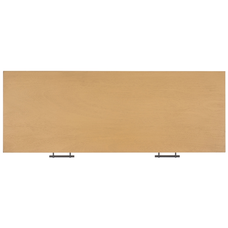 Safavieh Ajana Wood and Metal 2 Drawer Console Table  in Camel