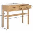 Safavieh Ajana Wood and Metal 2 Drawer Console Table  in Camel