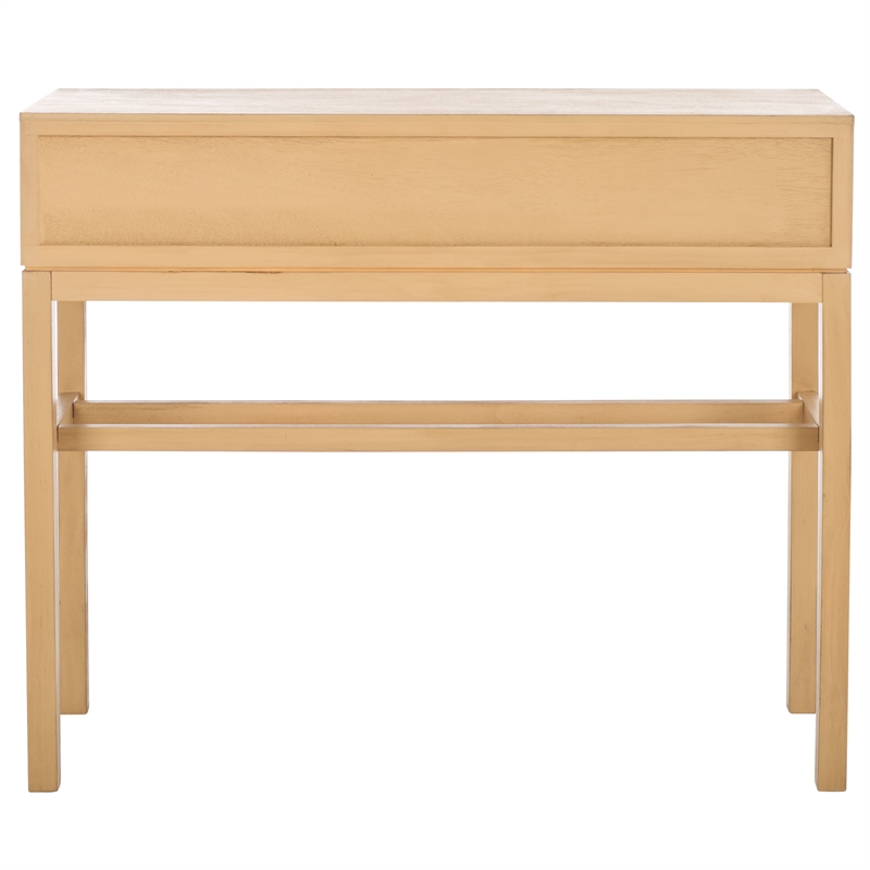 Safavieh Ajana Wood and Metal 2 Drawer Console Table  in Camel