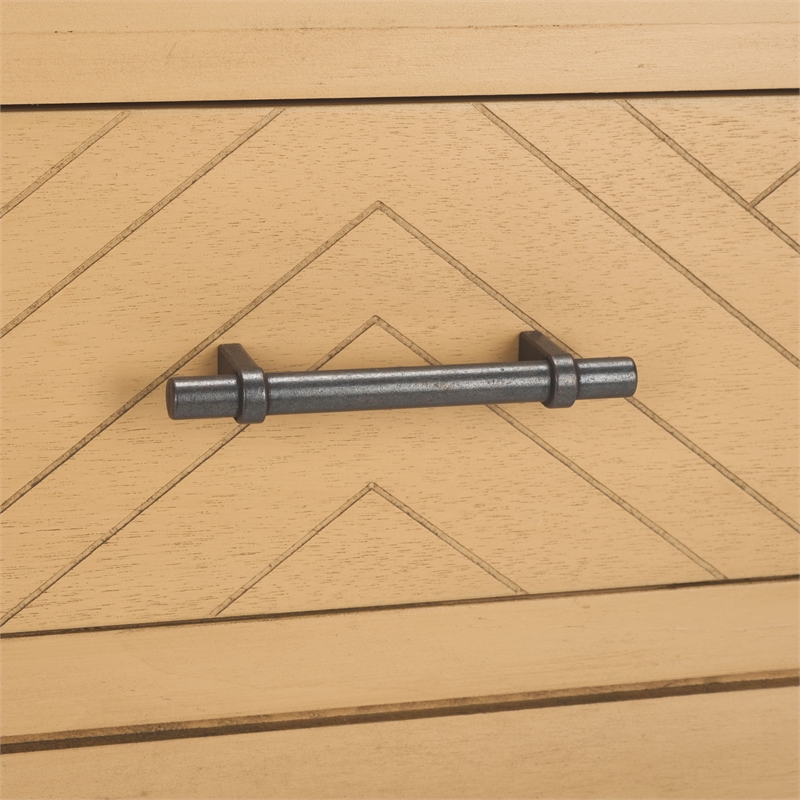 Safavieh Ajana Wood and Metal 2 Drawer Console Table  in Camel