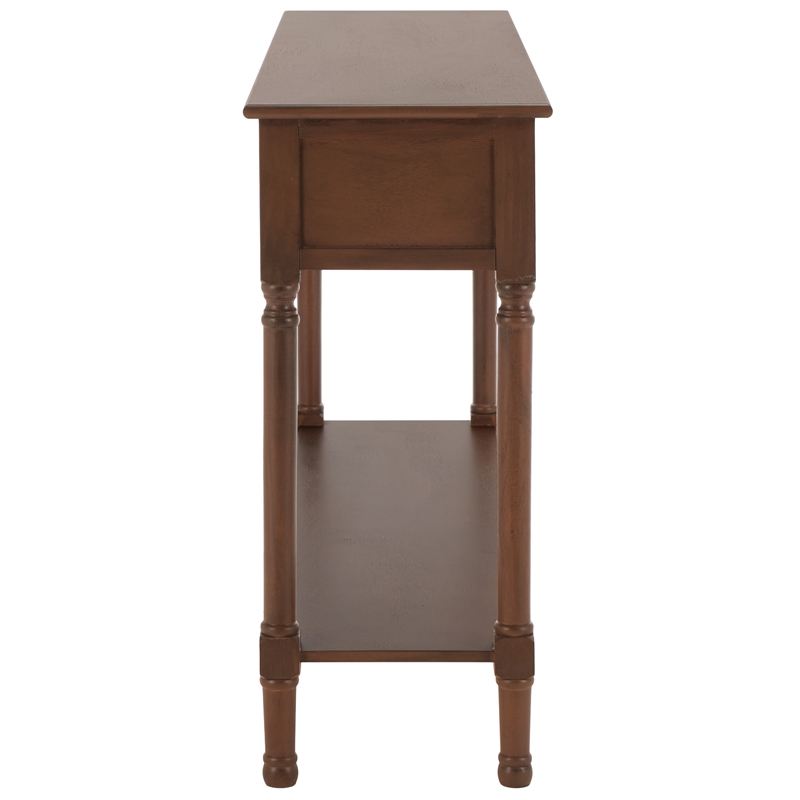 Safavieh Landers Wood 3 Drawer Console Table in Brown