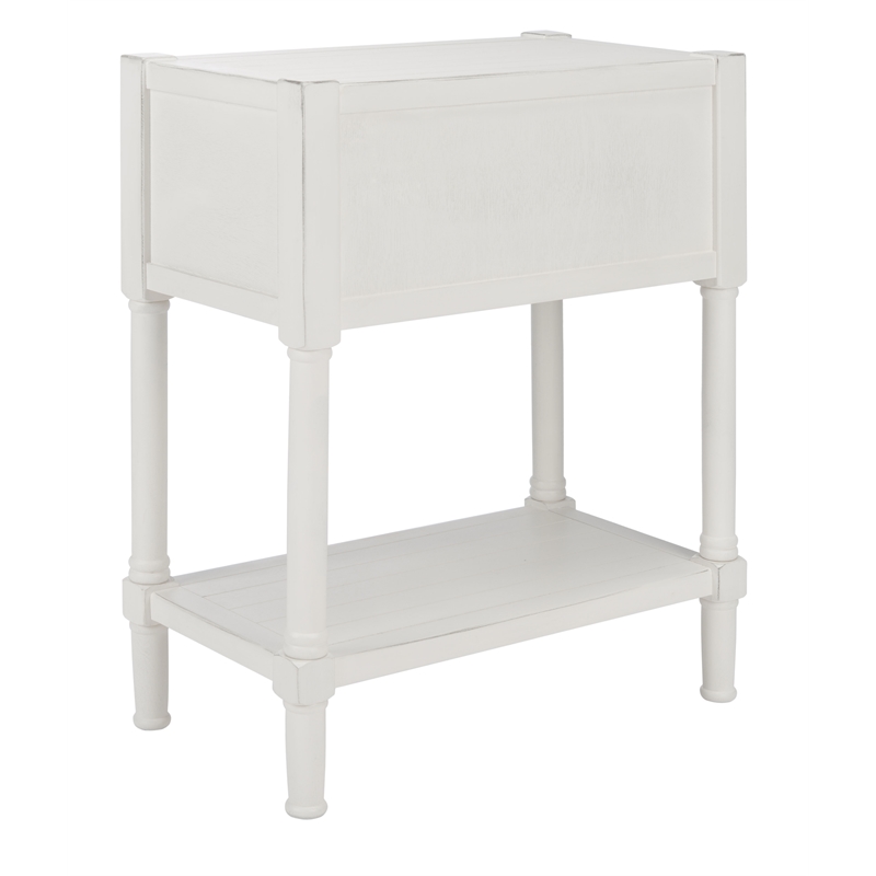 Safavieh Filbert Wood and Metal 3 Drawer Console Table Wood in White