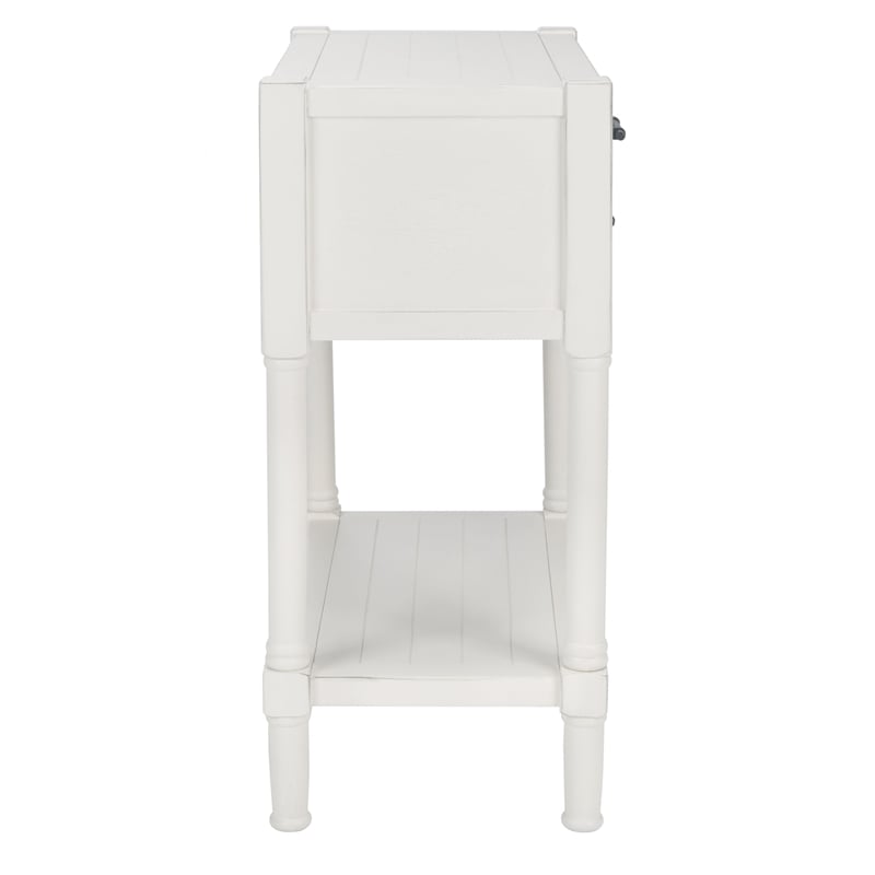 Safavieh Filbert Wood and Metal 3 Drawer Console Table Wood in White