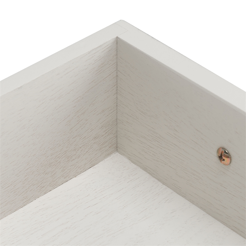 Safavieh Filbert Wood and Metal 3 Drawer Console Table Wood in White