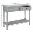Safavieh Tate Wood and Metal 2 Drawer Console Table in Gray