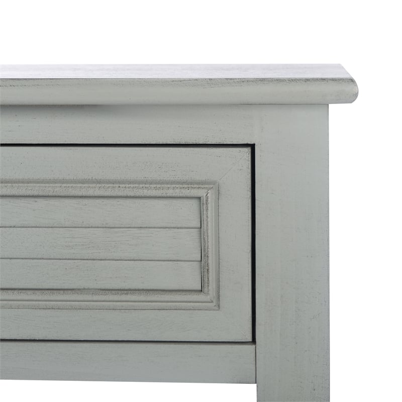 Safavieh Tate Wood and Metal 2 Drawer Console Table in Gray