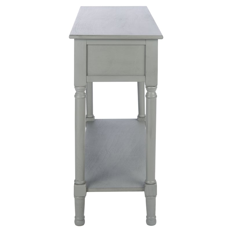 Safavieh Tate Wood and Metal 2 Drawer Console Table in Gray
