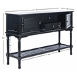 Safavieh Tate Wood and Metal 2 Drawer 2 Door Console Table in Black