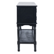 Safavieh Tate Wood and Metal 2 Drawer 2 Door Console Table in Black