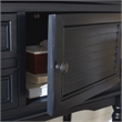 Safavieh Tate Wood and Metal 2 Drawer 2 Door Console Table in Black