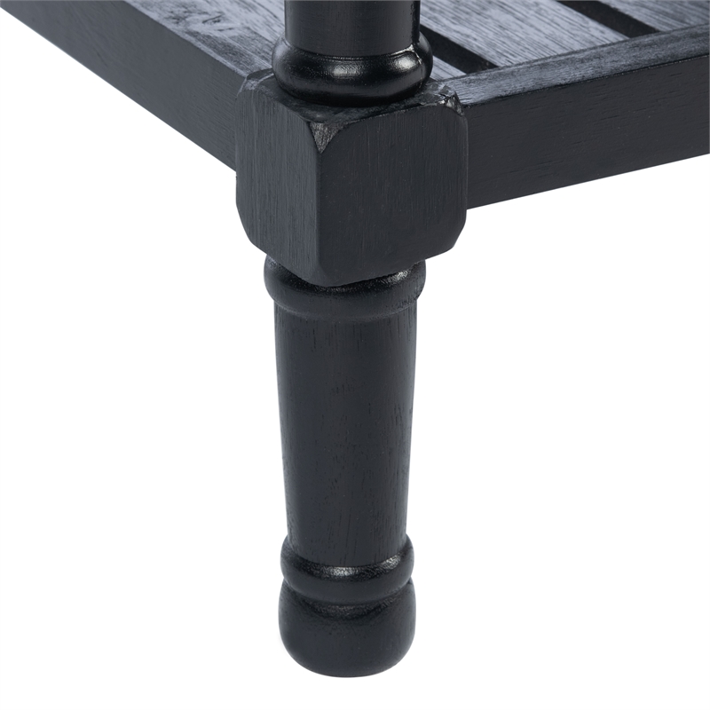 Safavieh Tate Wood and Metal 2 Drawer 2 Door Console Table in Black