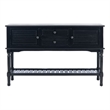 Safavieh Tate Wood and Metal 2 Drawer 2 Door Console Table in Black
