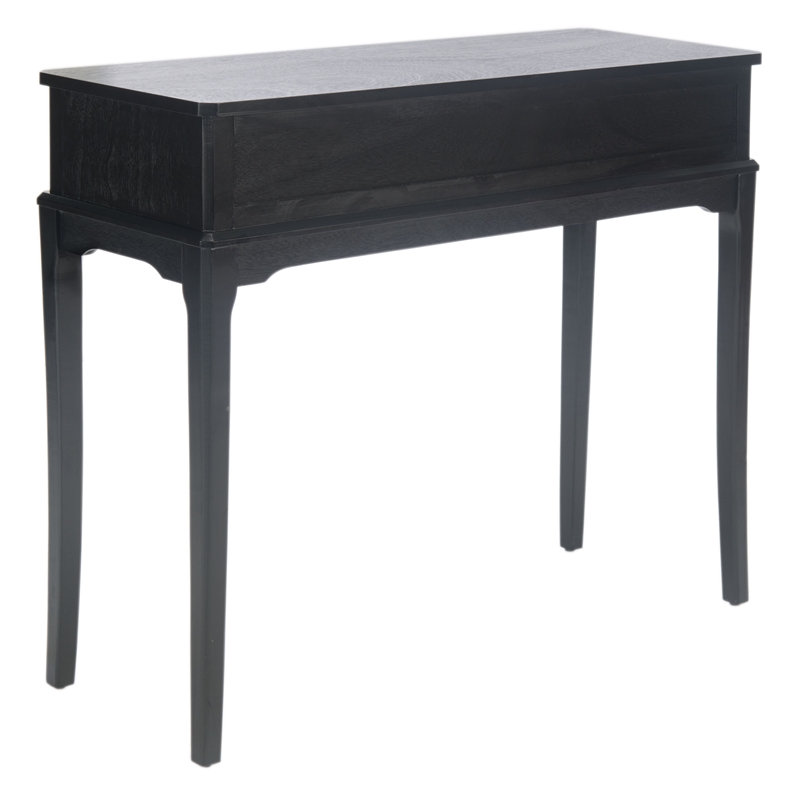 Safavieh Opal Wood  and Metal 2 Drawer Console Table in Black