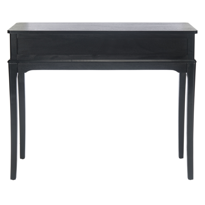 Safavieh Opal Wood  and Metal 2 Drawer Console Table in Black