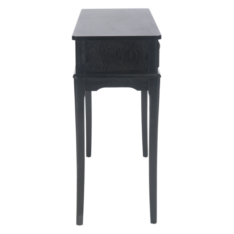 Safavieh Opal Wood  and Metal 2 Drawer Console Table in Black