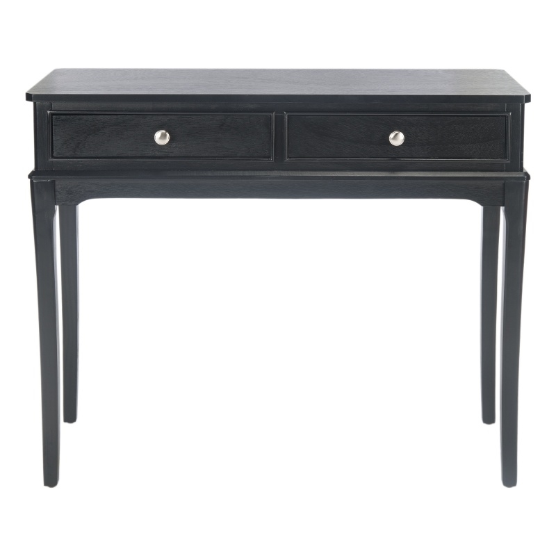 Safavieh Opal Wood  and Metal 2 Drawer Console Table in Black