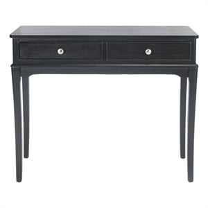 Safavieh Opal Wood  and Metal 2 Drawer Console Table in Black