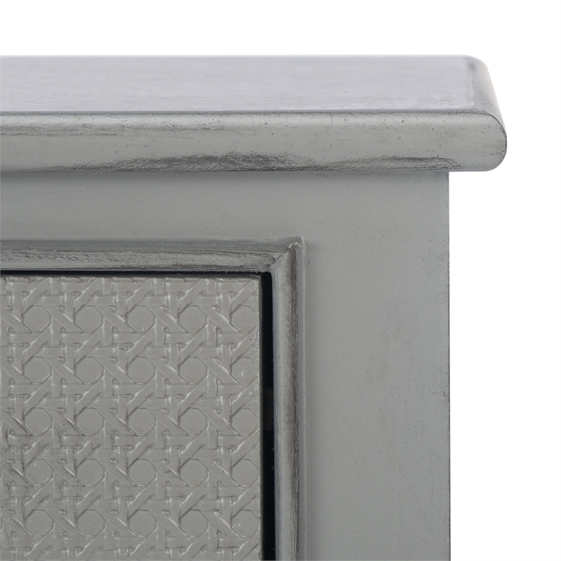 Safavieh Haines Wood and Metal 4  Drawer Console Table in Gray