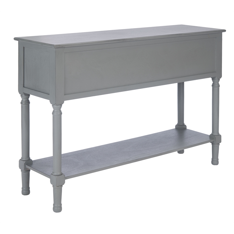 Safavieh Haines Wood and Metal 4  Drawer Console Table in Gray