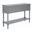 Safavieh Haines Wood and Metal 4  Drawer Console Table in Gray