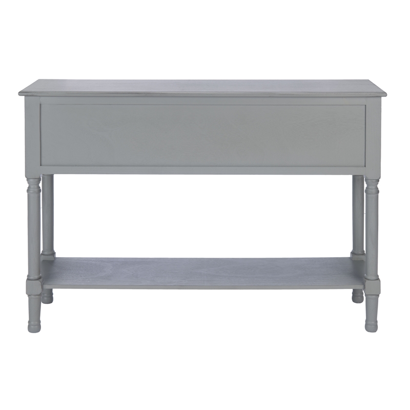 Safavieh Haines Wood and Metal 4  Drawer Console Table in Gray