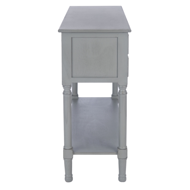 Safavieh Haines Wood and Metal 4  Drawer Console Table in Gray