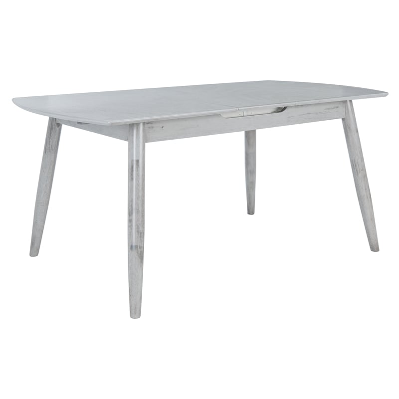 Safavieh Kyoga Auto Mechanism Wood Extension Dining Table in Dark Gray
