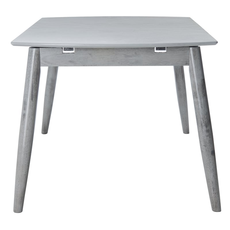 Safavieh Kyoga Auto Mechanism Wood Extension Dining Table in Dark Gray