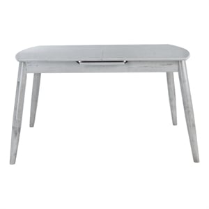 Safavieh Kyoga Auto Mechanism Wood Extension Dining Table in Dark Gray