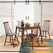 Safavieh Varda Wood Manual Extension Dining Table in Walnut