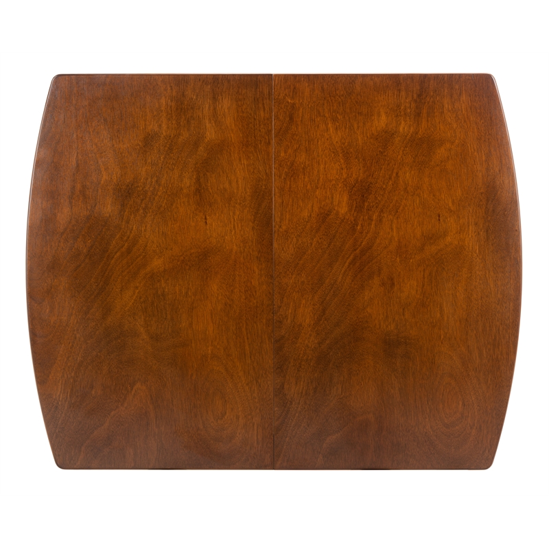 Safavieh Varda Wood Manual Extension Dining Table in Walnut