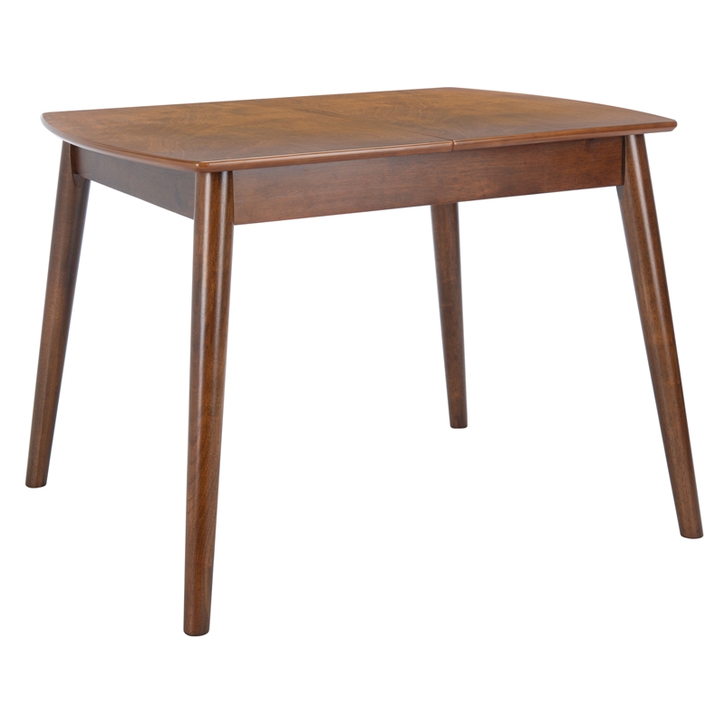 Safavieh Varda Wood Manual Extension Dining Table in Walnut