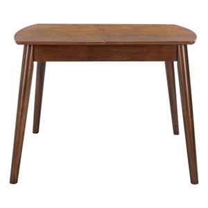 Safavieh Varda Wood Manual Extension Dining Table in Walnut