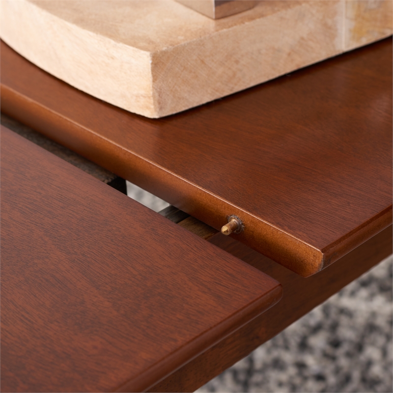 Safavieh Kay Wood Extension Dining Table in Walnut